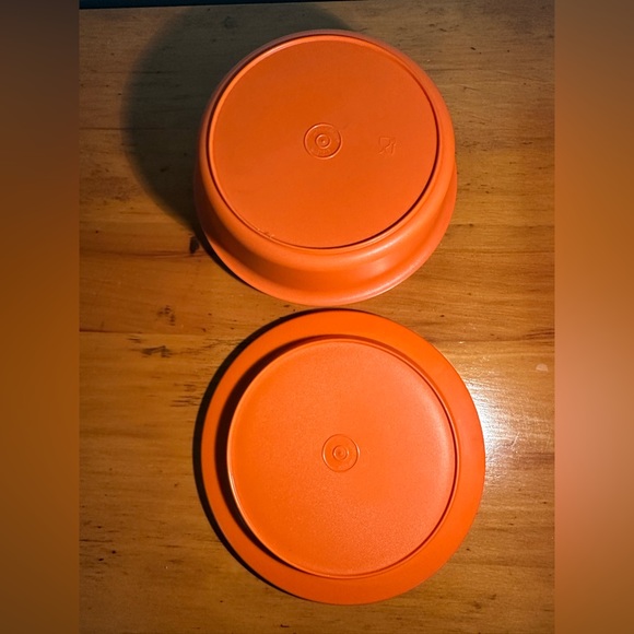 Vintage Tupperware Burnt Orange Seal-N-Serve 4-Piece SET - Picture 5 of 12